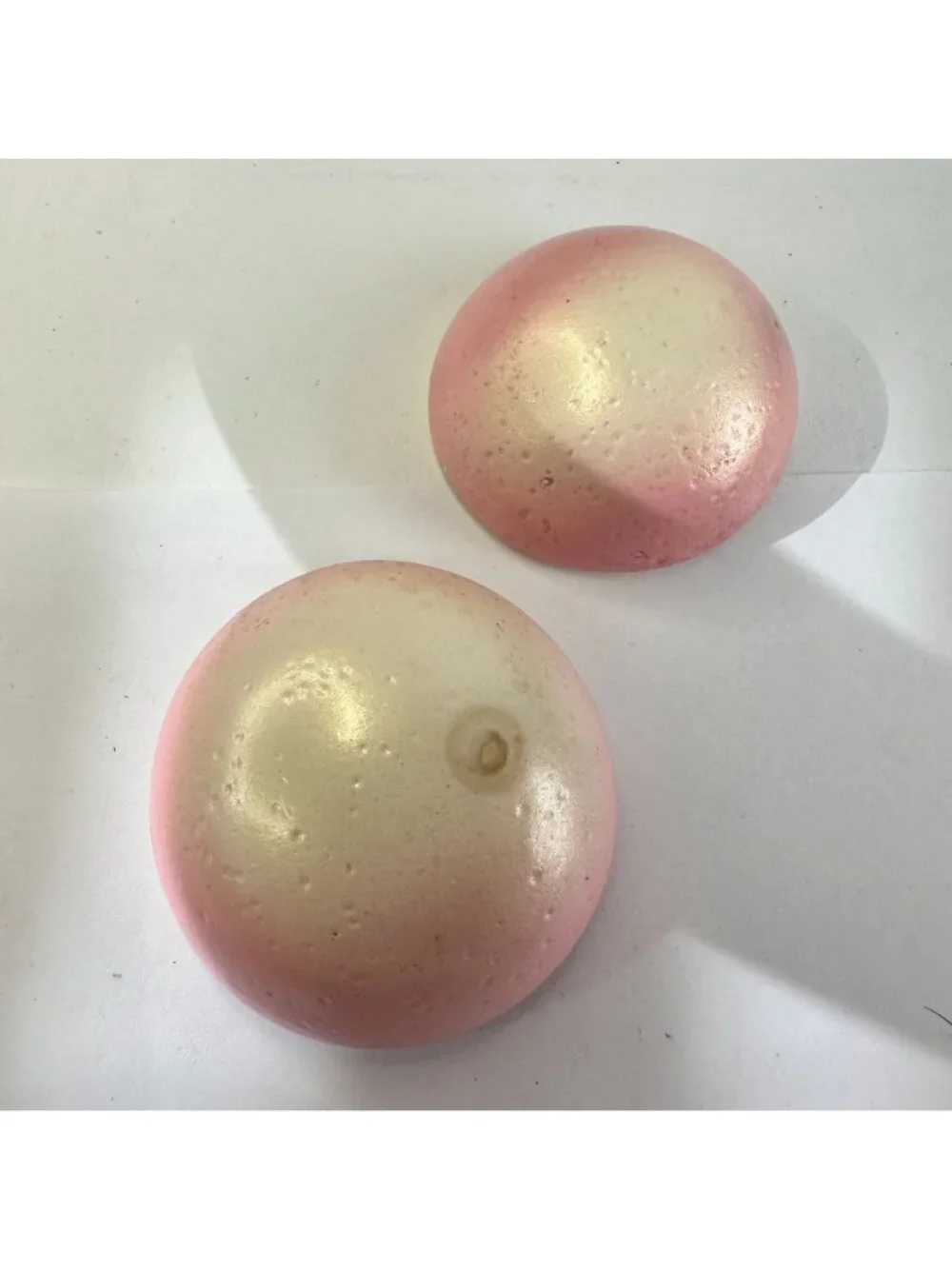 Vintage MCM Pink & Green Plaster Wall Decor Tropical Fish & Bubbles